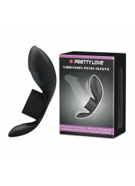 Черное кольцо на пенис с вибрацией Vibration Penis Sleeve - Baile - в Рубцовске купить с доставкой