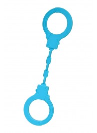 Голубые силиконовые наручники A-Toys без ключа - A-toys - купить с доставкой в Рубцовске