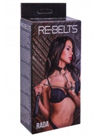 Черный поводок и чокер с кольцом Rada - Rebelts - купить с доставкой в Рубцовске