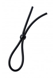 Черное лассо на пенис с одной бусиной - A-toys - в Рубцовске купить с доставкой