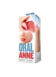 Телесный мастурбатор-ротик с язычком Oral Anne - Blush Novelties - в Рубцовске купить с доставкой