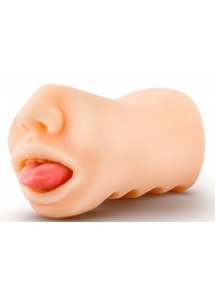 Телесный мастурбатор-ротик с язычком Oral Anne - Blush Novelties - в Рубцовске купить с доставкой