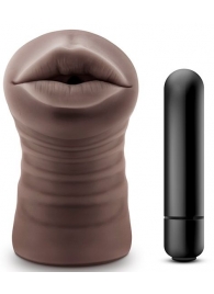 Коричневый мастурбатор-ротик Heather - Blush Novelties - в Рубцовске купить с доставкой