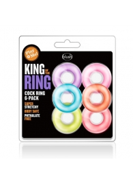 Набор из 6 эрекционных колец King of the Ring - Blush Novelties - в Рубцовске купить с доставкой