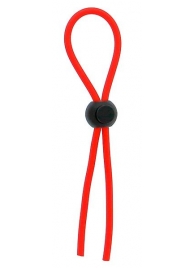 Красное эрекционное лассо с одной бусиной-утяжкой STRETCHY THIN LASSO - Dream Toys - в Рубцовске купить с доставкой