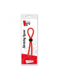 Красное эрекционное лассо с одной бусинкой-утяжкой STRETCHY THICK LASSO - Dream Toys - в Рубцовске купить с доставкой