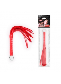 Красная плеть с рукоятью в оплетке - 28 см. - Notabu - купить с доставкой в Рубцовске