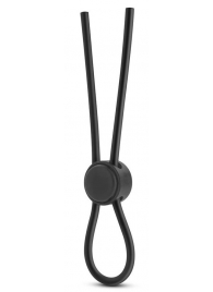 Черное силиконовое лассо на пенис SILICONE LOOP COCK RING - Blush Novelties - в Рубцовске купить с доставкой