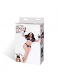 Чёрные манжеты для фиксации на кровати Bondage Bed Strap - Lux Fetish - купить с доставкой в Рубцовске
