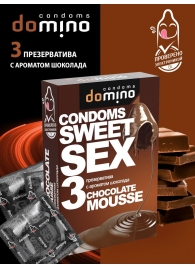 Презервативы для орального секса DOMINO Sweet Sex с ароматом шоколадного мусса - 3 шт. - Domino - купить с доставкой в Рубцовске