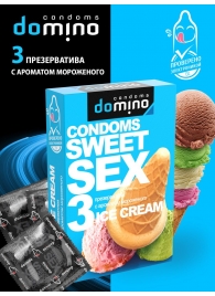 Презервативы для орального секса DOMINO Sweet Sex с ароматом мороженого - 3 шт. - Domino - купить с доставкой в Рубцовске