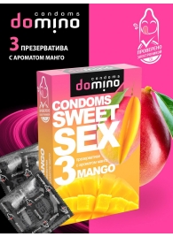 Презервативы для орального секса DOMINO Sweet Sex с ароматом манго - 3 шт. - Domino - купить с доставкой в Рубцовске