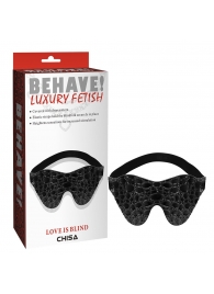 Черная маска на глаза Behave - Chisa - купить с доставкой в Рубцовске