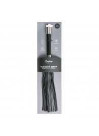 Черная плеть Easytoys Flogger With Metal Grip - 38 см. - Easy toys - купить с доставкой в Рубцовске