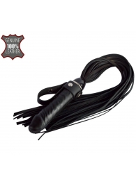 Черная плеть  Ковбой  с ручкой-фаллосом - 55 см. - Sitabella - купить с доставкой в Рубцовске