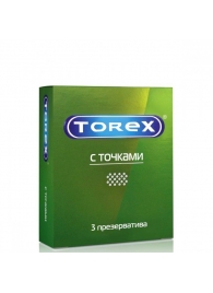 Текстурированные презервативы Torex  С точками  - 3 шт. - Torex - купить с доставкой в Рубцовске