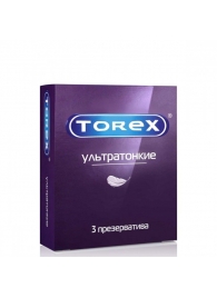 Презервативы Torex  Ультратонкие  - 3 шт. - Torex - купить с доставкой в Рубцовске