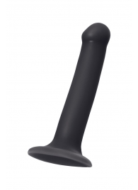 Черный фаллос на присоске Silicone Bendable Dildo M - 18 см. - Strap-on-me - купить с доставкой в Рубцовске