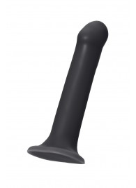 Черный фаллос на присоске Silicone Bendable Dildo L - 19 см. - Strap-on-me - купить с доставкой в Рубцовске