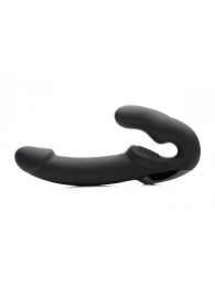 Черный безремневой страпон Urge Silicone Strap On с пультом ДУ - 24 см. - XR Brands - купить с доставкой в Рубцовске