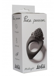 Черное эрекционное виброкольцо Pure Passion Midnight - Lola Games - в Рубцовске купить с доставкой