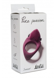 Бордовое эрекционное виброкольцо Pure Passion Sunset - Lola Games - в Рубцовске купить с доставкой