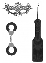 Черный игровой набор Introductory Bondage Kit №4 - Shots Media BV - купить с доставкой в Рубцовске