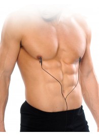 Черные электрические зажимы для сосков Shock Therapy Nipple Clamps - Pipedream - купить с доставкой в Рубцовске