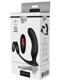 Черный массажер простаты REMOTE P-PLEASER - Dream Toys - в Рубцовске купить с доставкой