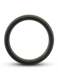 Черно-зеленое эрекционное кольцо Silicone Go Pro Cock Ring - Blush Novelties - в Рубцовске купить с доставкой