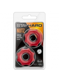 Набор из 2 красных фигурных эрекционных колец NUTZ - Blush Novelties - в Рубцовске купить с доставкой