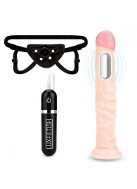 Регулируемые трусики с вибрирующей насадкой - 21 см. - Lux Fetish - купить с доставкой в Рубцовске
