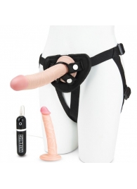 Регулируемые трусики с 2 насадками - 16 и 15 см. - Lux Fetish - купить с доставкой в Рубцовске