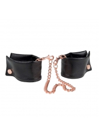 Черные мягкие наручники Entice French Cuffs с цепью - California Exotic Novelties - купить с доставкой в Рубцовске