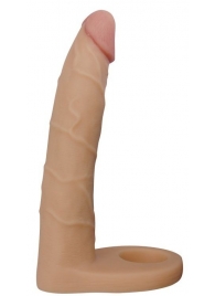 Телесная насадка-фаллоимитатор для двойного проникновения - 17 см. - Lovetoy - купить с доставкой в Рубцовске