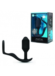 Черное эрекционное кольцо с анальным плагом Snug   Tug - b-Vibe - в Рубцовске купить с доставкой