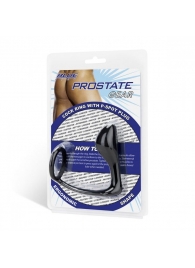 Стимулятор простаты с фиксацией эрекционным кольцом Prostate Gear - BlueLine - в Рубцовске купить с доставкой