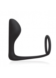Стимулятор простаты с фиксацией эрекционным кольцом Prostate Gear - BlueLine - в Рубцовске купить с доставкой