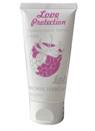Лубрикант на водной основе с ароматом малины Love Protection Raspberry - 50 мл. - Lola Games - купить с доставкой в Рубцовске