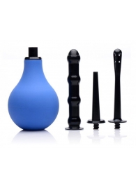 Анальный душ с 3 насадками Premium One-way Valve Anal Douche Set - XR Brands - купить с доставкой в Рубцовске