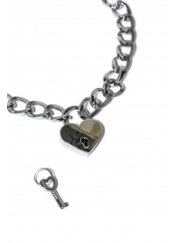 Серебристый ошейник Embrace с ключиком - Lola Games - купить с доставкой в Рубцовске