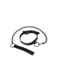 Черный ошейник Sin с поводком - Lola Games - купить с доставкой в Рубцовске