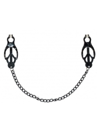 Зажимы на соски Darkside с цепочкой - Lola Games - купить с доставкой в Рубцовске