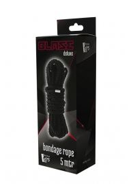 Черная веревка для шибари DELUXE BONDAGE ROPE - 5 м. - Dream Toys - купить с доставкой в Рубцовске