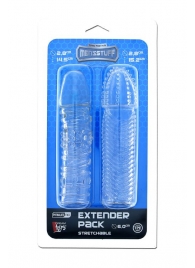 Комплект из 2 прозрачных насадок на пенис PENIS EXTENDER PACK - Dream Toys - в Рубцовске купить с доставкой