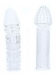 Комплект из 2 прозрачных насадок на пенис PENIS EXTENDER PACK - Dream Toys - в Рубцовске купить с доставкой