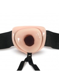 Телесный полый страпон Dr. Skin 6 Inch Hollow Strap On - 15,2 см. - Blush Novelties - купить с доставкой в Рубцовске