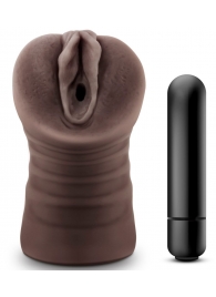 Коричневый мастурбатор-вагина Hot Chocolate Brianna - Blush Novelties - в Рубцовске купить с доставкой
