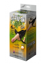 Пояс-трусики с 2 насадками Exotic-Sara - 16,5 см. - LOVETOY (А-Полимер) - купить с доставкой в Рубцовске