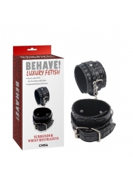 Черные наручники Surrender Wrist Restraints - Chisa - купить с доставкой в Рубцовске